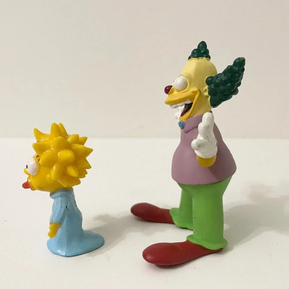 Lot of 6 The Simpsons Toys Keychains Bart Krusty the Clown Maggie Groundskeeper - Picture 14 of 16